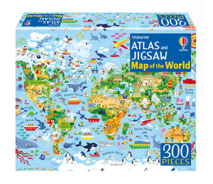 Map of the World (Usborne Atlas and Jigsaw)