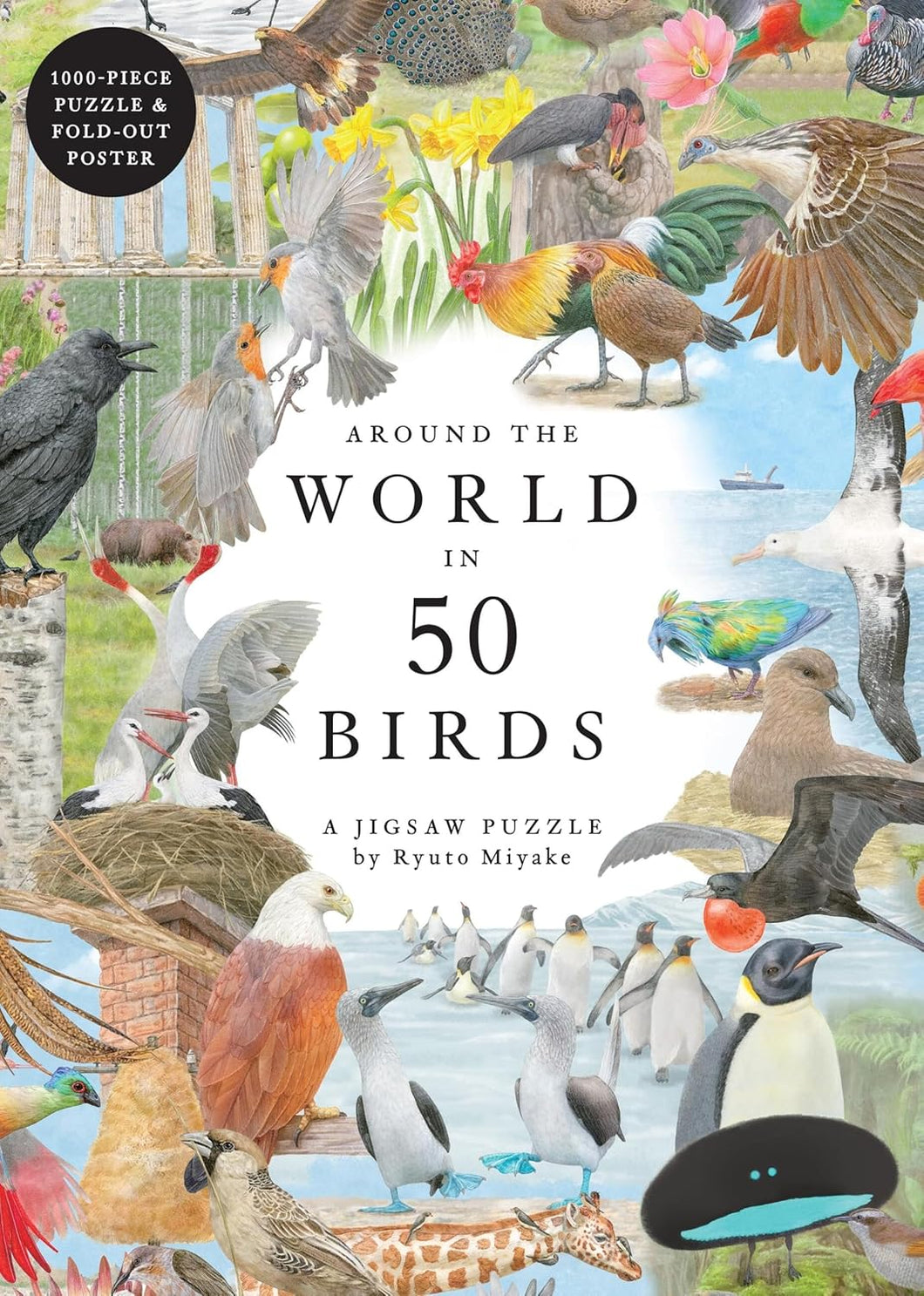 Around the World in 50 Birds, 1000-Piece Jigsaw Puzzle